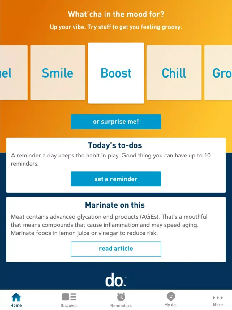 Ảnh chụp màn hình của do. fun stuff for your health iPad 