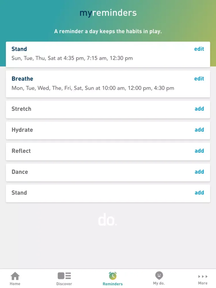Ảnh chụp màn hình của do. fun stuff for your health iPad 