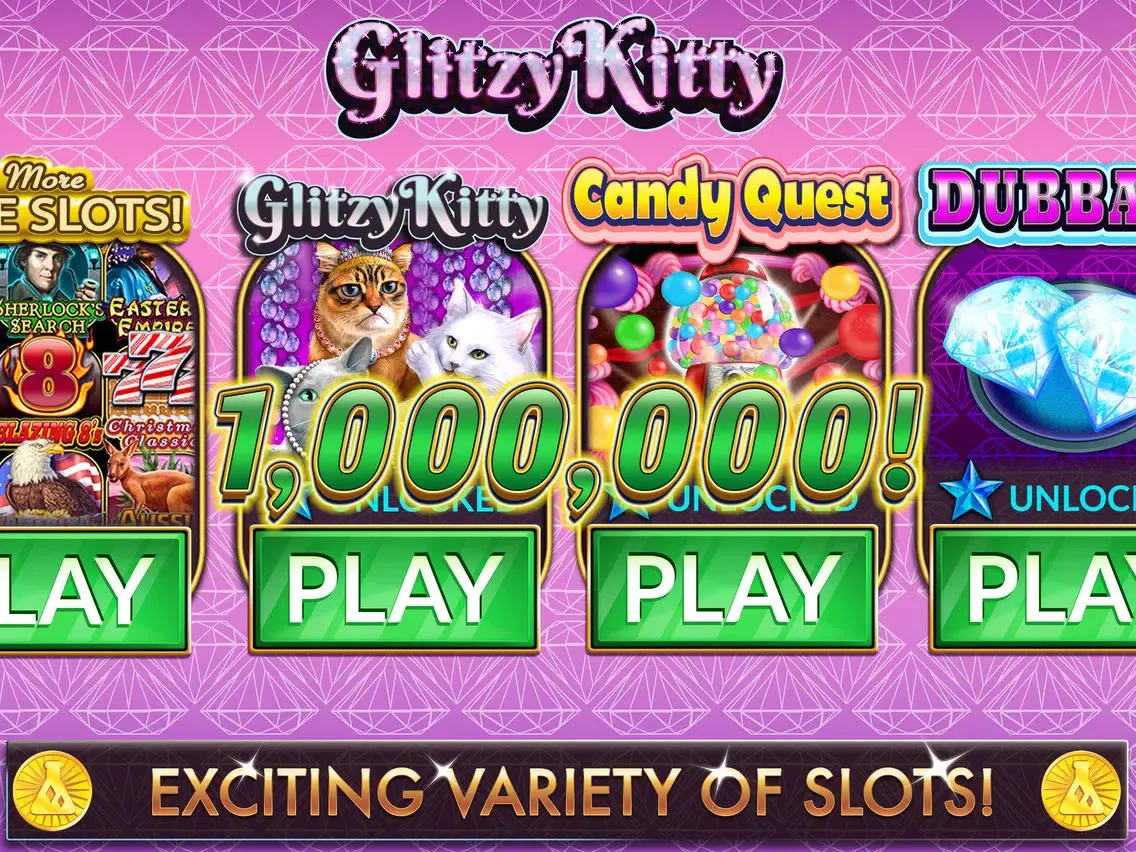 Glitzy Kitty Free Slots Casino iPad 应用截图