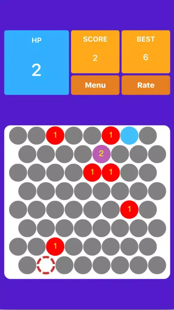 Blue Dot Survive Stay Alive Untill 99 Best Free Dot Game Puzzle Like 2048 Screenshots