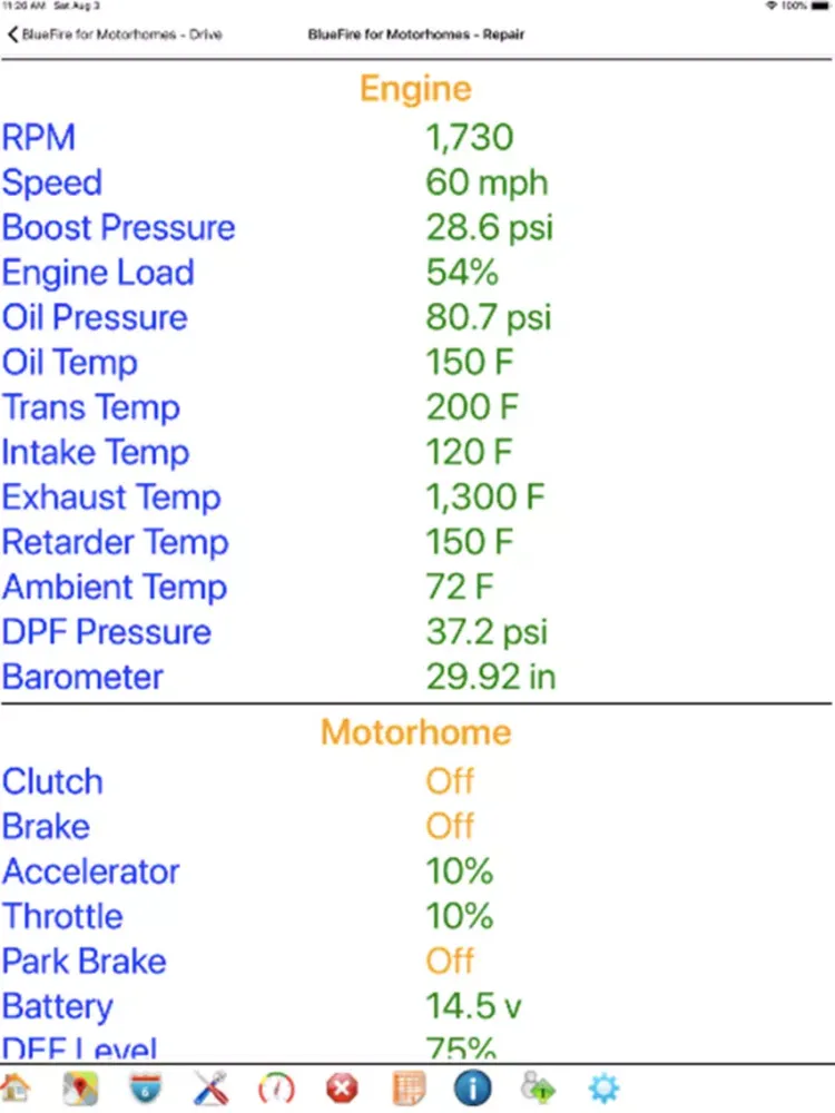 BlueFire for Motorhomes iPad  スクリーンショット