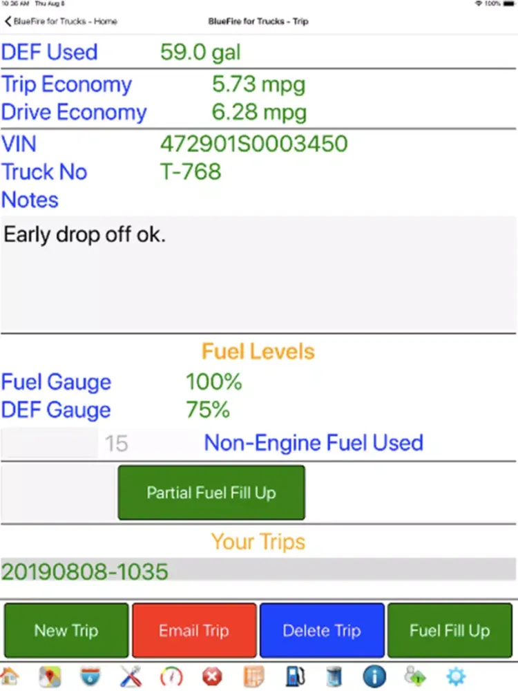 BlueFire for Trucks iPad  スクリーンショット