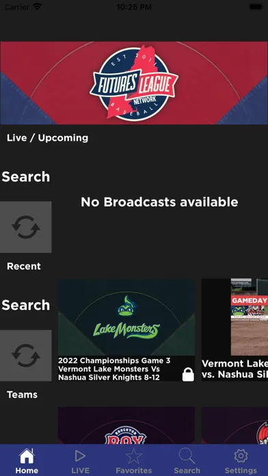 Captures d'écran de Futures League Network