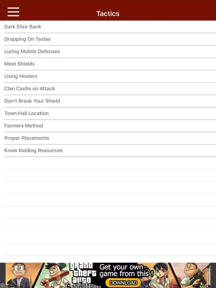 Capturas de pantalla de Tactics Guide For Clash of Clans iPad 