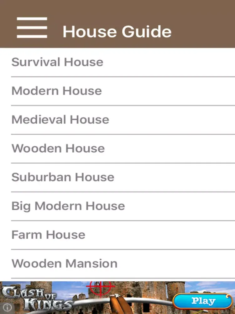 FREE House Guide For Minecraft Pocket Edition iPad  Screenshots