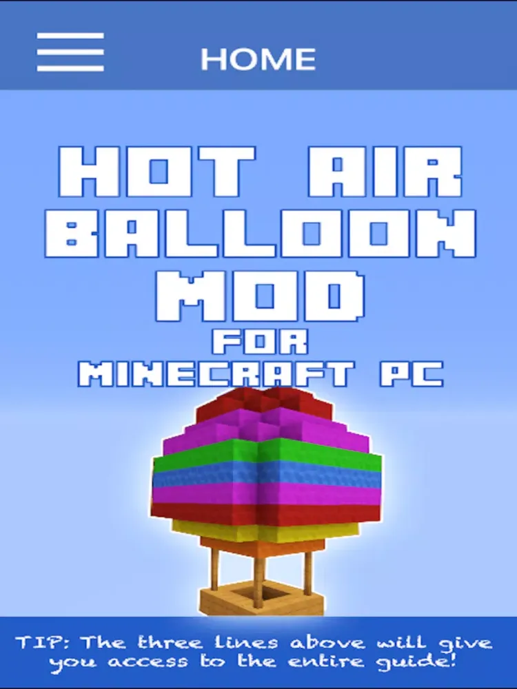 Скриншоты Hot Air Balloon Mod For Minecraft PC iPad 