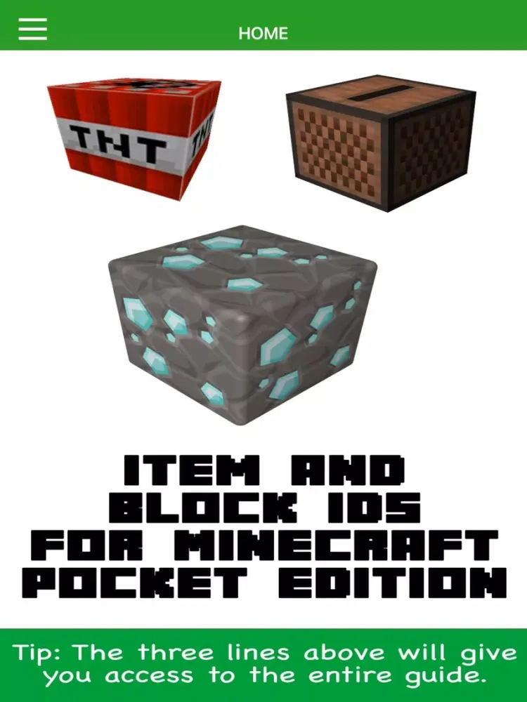 Скриншоты Item and Block IDs For Minecraft Pocket Edition iPad 