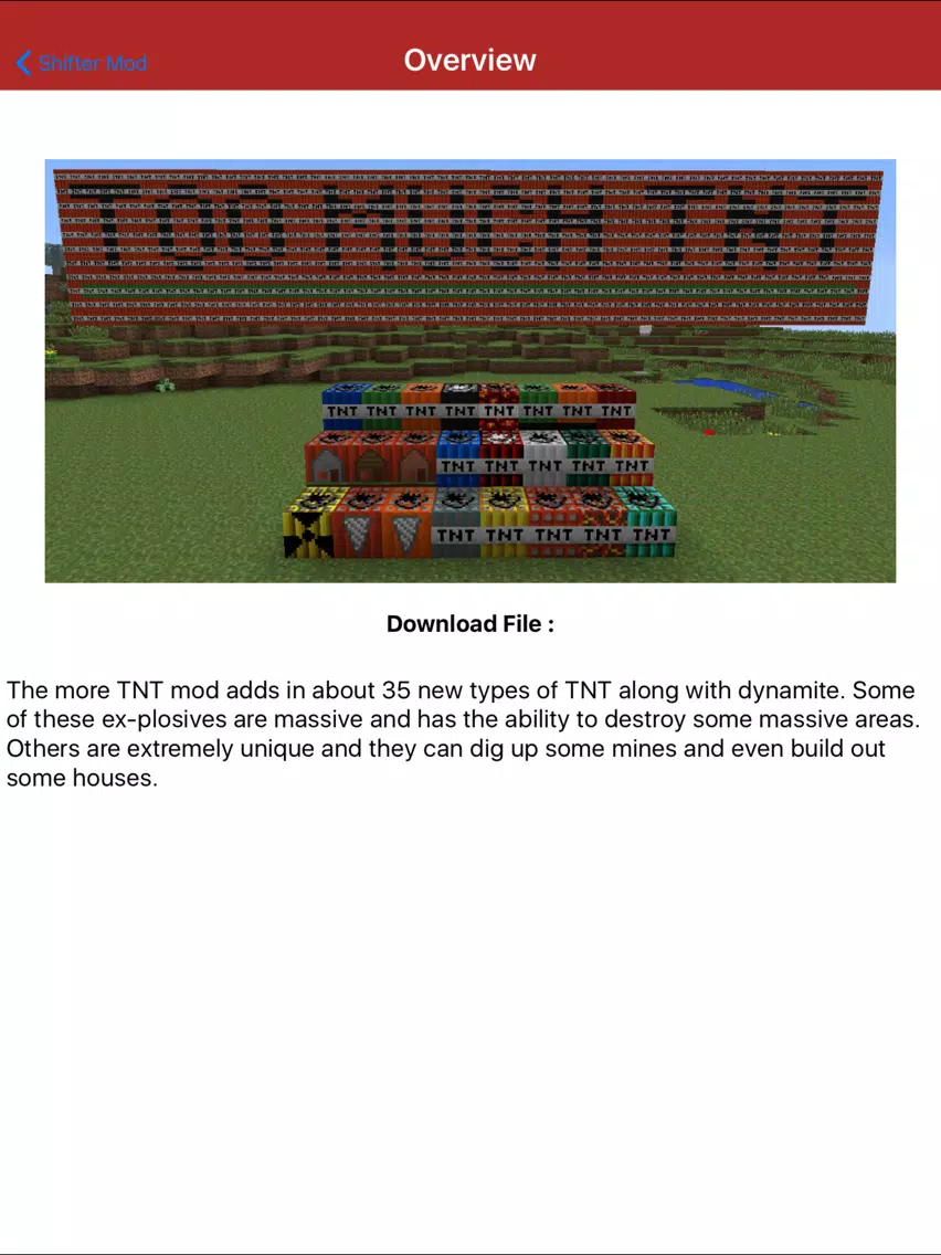 More TNT Mod For Minecraft PC Pocket Guide Edition iPad  スクリーンショット
