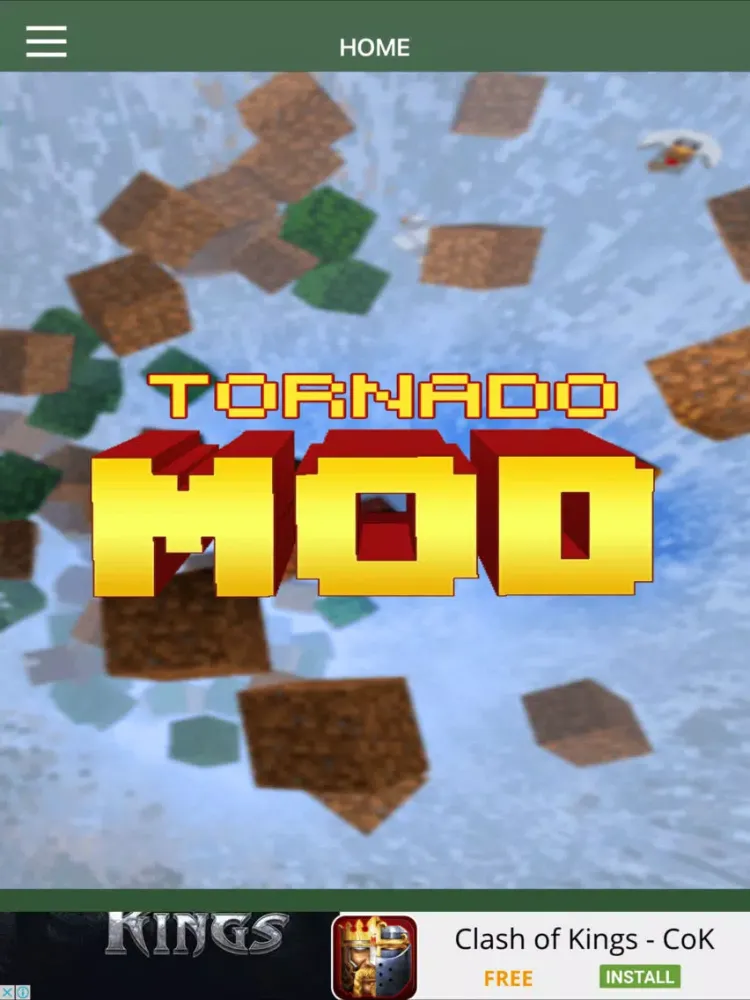 TORNADO MOD - Tornado Mod For Minecraft Game PC Pocket Guide Edition iPad  Screenshots
