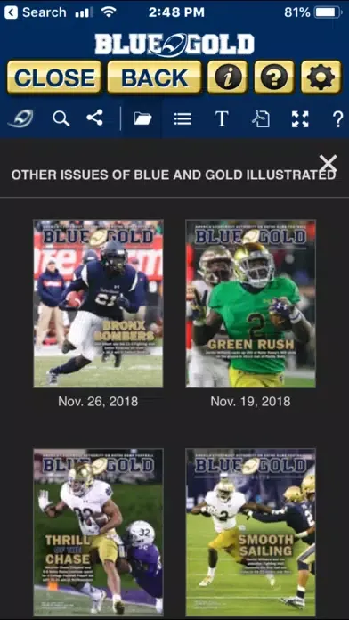 ภาพหน้าจอของ Blue and Gold Illustrated