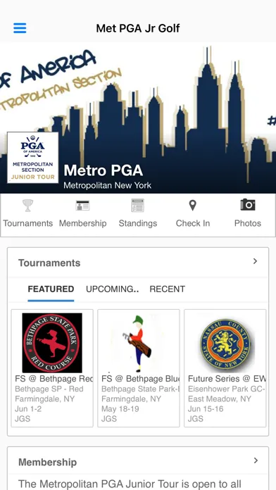 Zrzuty ekranu Metropolitan PGA Junior Golf