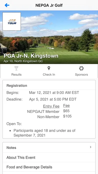 PGA New England Section Junior 스크린샷