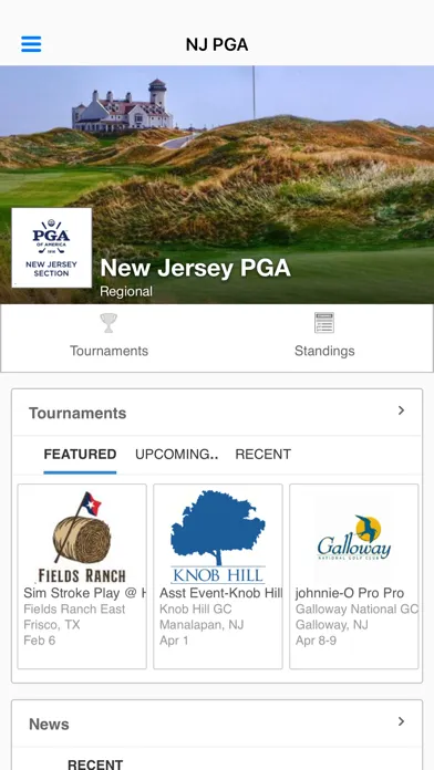 Tangkapan skrin New Jersey Section PGA