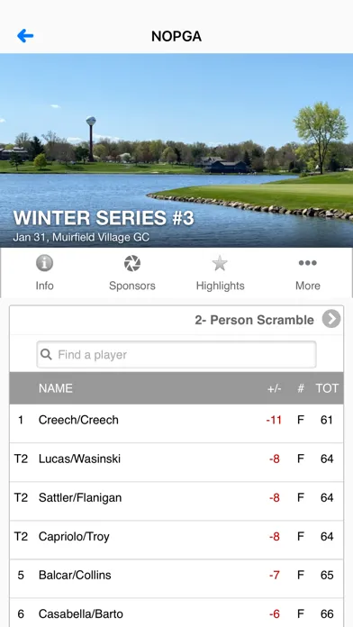 ภาพหน้าจอของ Northern Ohio PGA