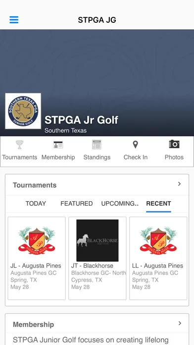 Capturas de tela do Southern Texas PGA Junior Golf