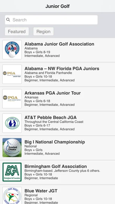 Capturas de tela do Junior Golf