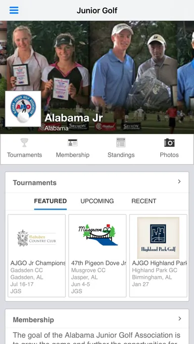 Capturas de tela do Junior Golf
