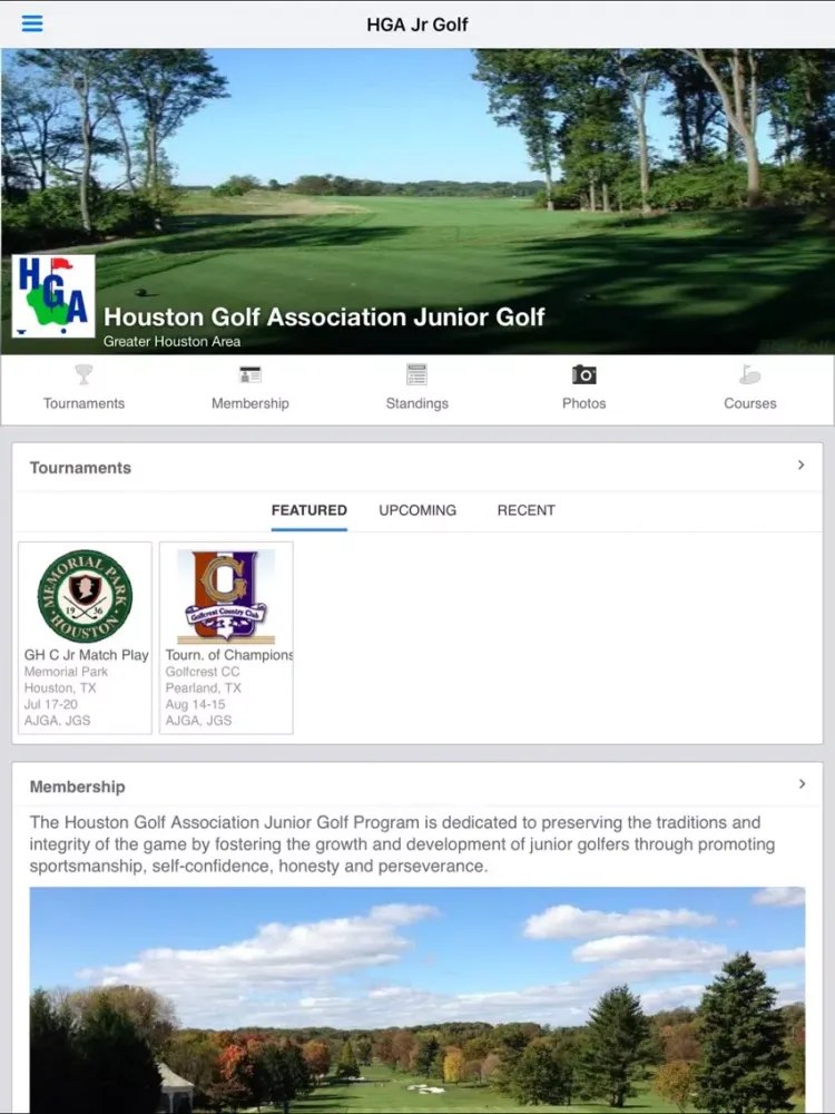Screenshot di Houston Golf Assoc Jr Golf iPad 