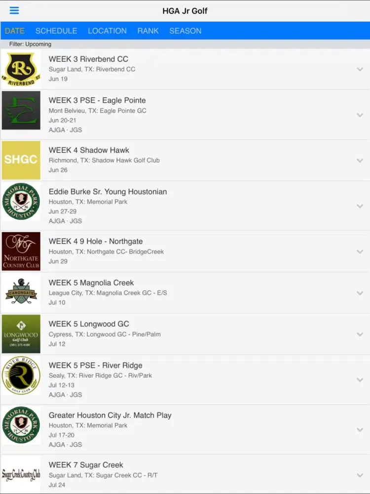 Screenshot di Houston Golf Assoc Jr Golf iPad 