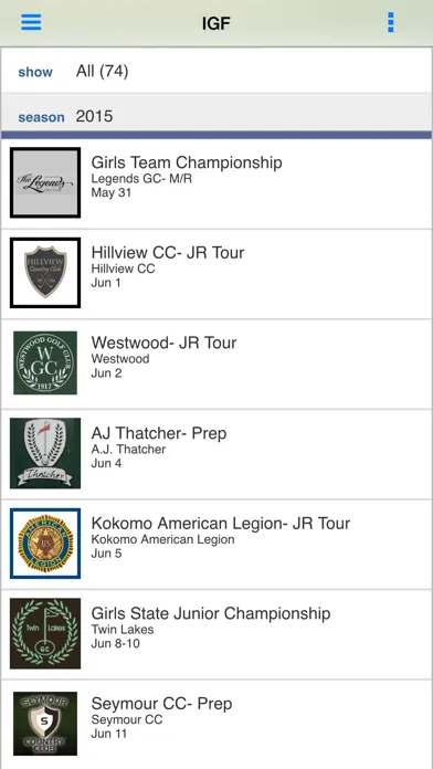 Captures d'écran de Indiana Golf Foundation