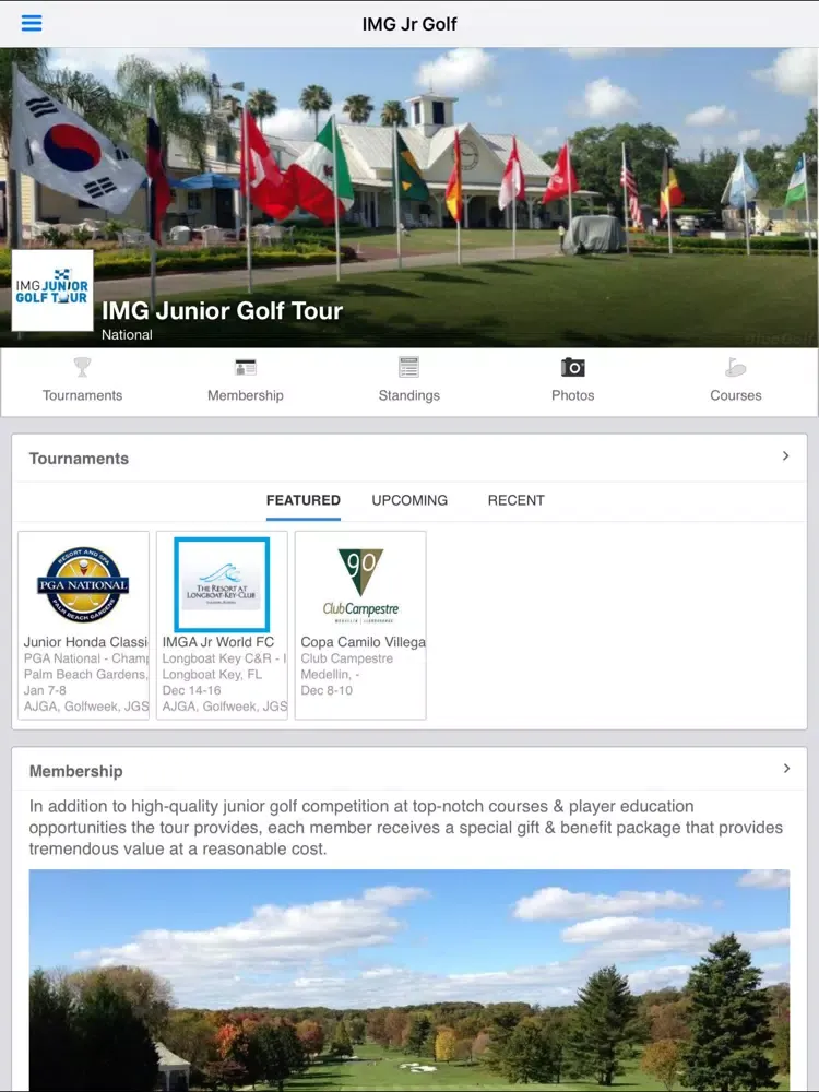 IMG Junior Golf Tour iPad  سکرین شاٹس