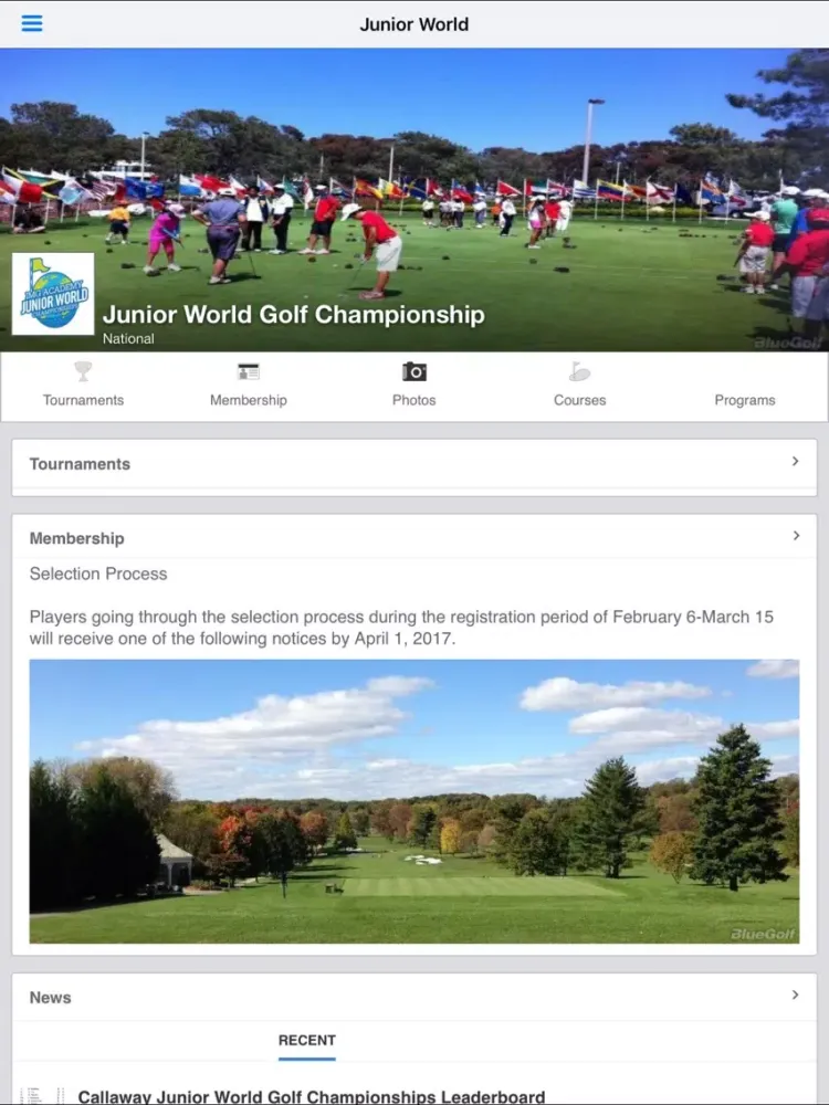 ภาพหน้าจอของ IMG Academy Junior World Golf iPad 
