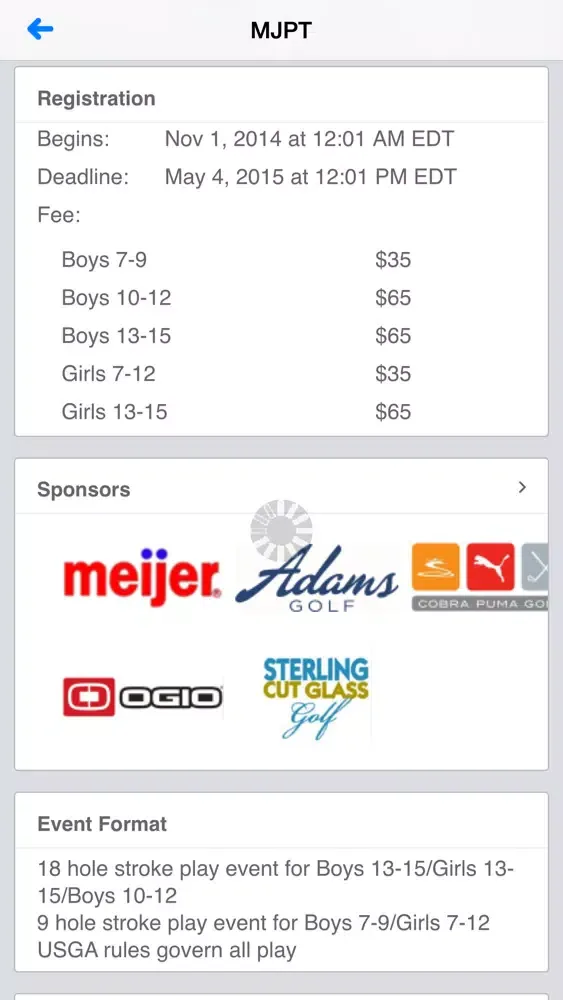 Meijer Junior Players Tour - G.O.L.F. স্ক্রিনশট