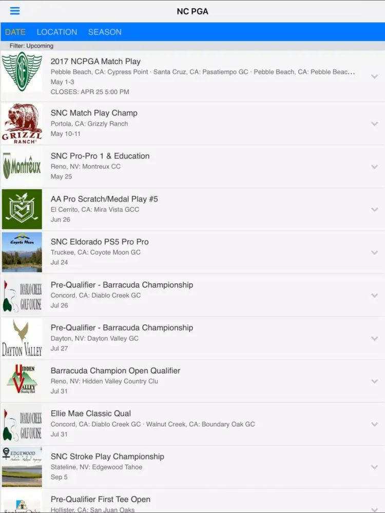 Northern California PGA iPad  স্ক্রিনশট