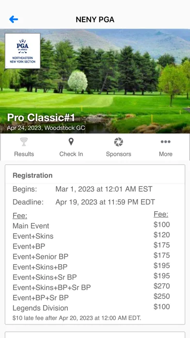 Northeastern NY PGA स्क्रीनशॉट