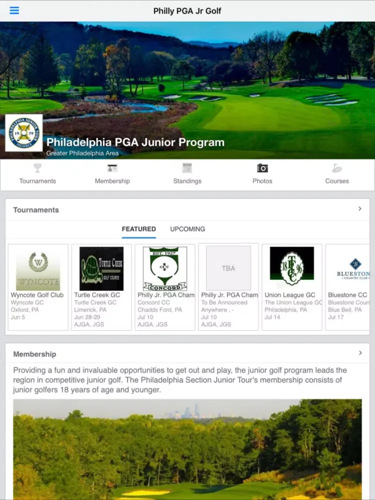 Philadelphia PGA Junior Tour iPad  Screenshots