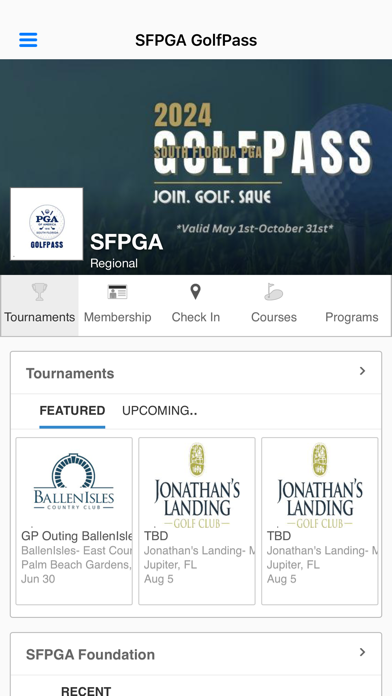 Capturas de tela do South Florida PGA GolfPass
