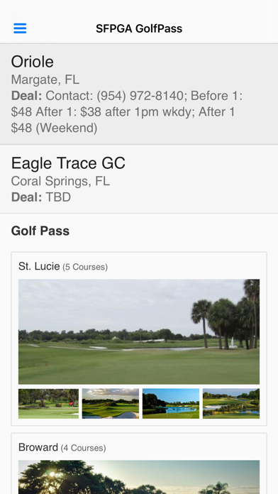 Capturas de tela do South Florida PGA GolfPass
