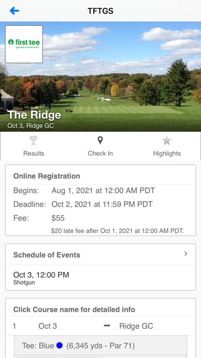 Capturas de pantalla de First Tee Greater Sacramento