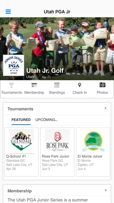 Capturas de tela do Utah PGA Junior Series