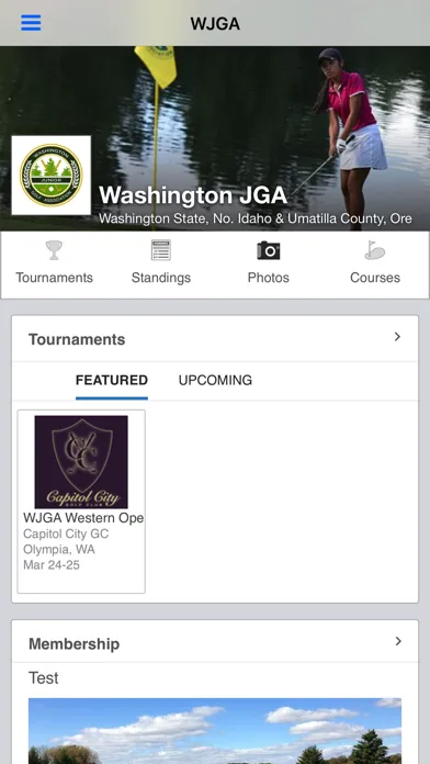 Washington Junior Golf Assoc. Ekran Görüntüleri