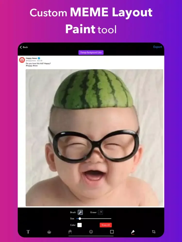 Tangkapan skrin MemePad - Meme Maker, Creator iPad 