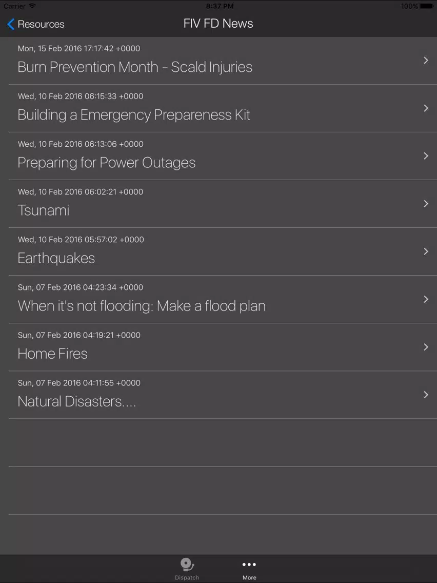 Dispatch • FIV iPad  Screenshots