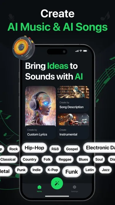 Ảnh chụp màn hình của AI Music & Song Generator
