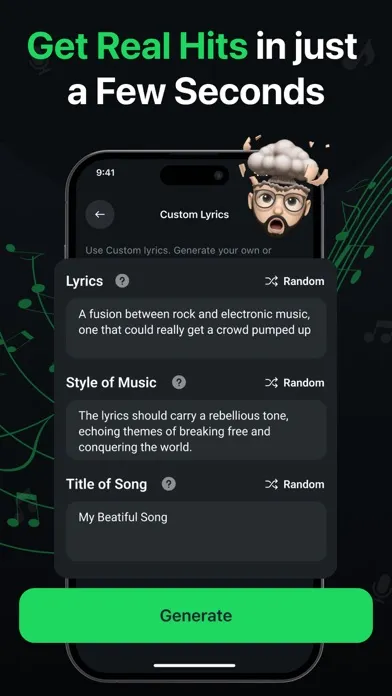 Ảnh chụp màn hình của AI Music & Song Generator