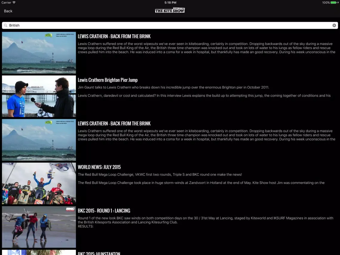Screenshot di The Kite Show - Kitesurfing TV iPad 