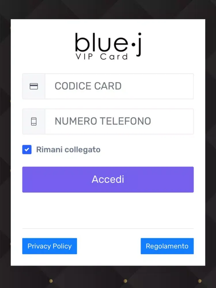 Zrzuty ekranu BlueJ VIP CARD iPad 