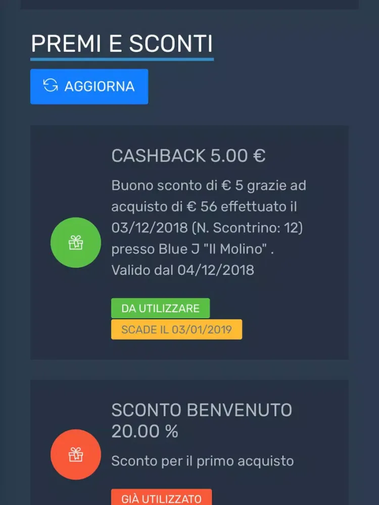 Zrzuty ekranu BlueJ VIP CARD iPad 