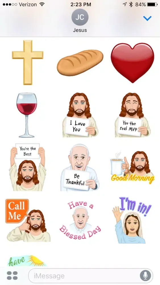 Скриншоты ChristianMoji Sticker Pack #1