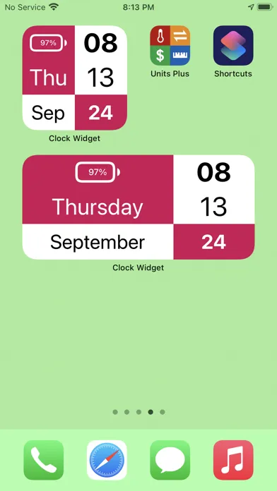 Zrzuty ekranu Clock Widget - Funky Colors