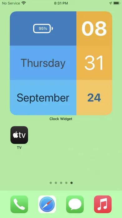 Zrzuty ekranu Clock Widget - Funky Colors
