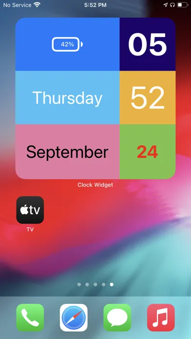 Zrzuty ekranu Clock Widget - Funky Colors