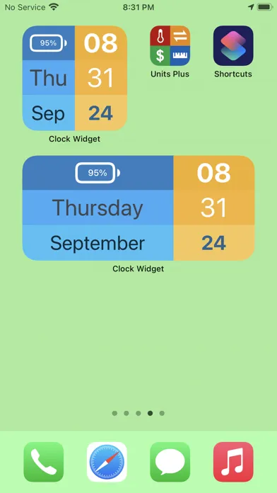 Zrzuty ekranu Clock Widget - Funky Colors