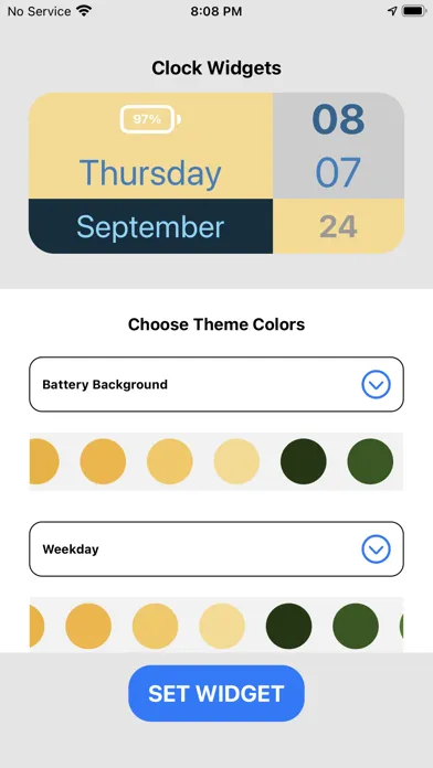 Zrzuty ekranu Clock Widget - Funky Colors