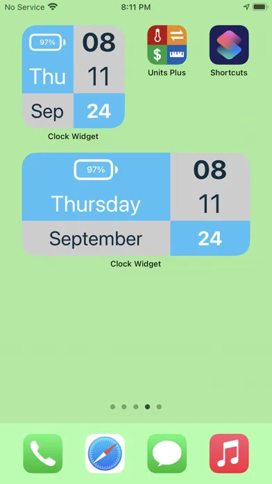 Zrzuty ekranu Clock Widget - Funky Colors