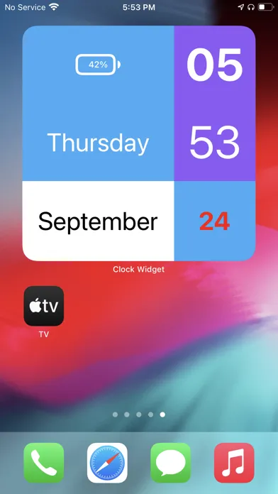 Zrzuty ekranu Clock Widget - Funky Colors